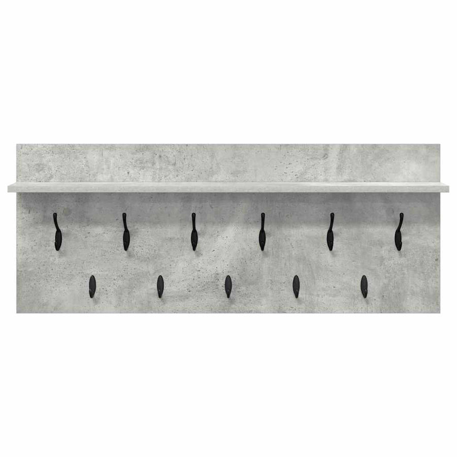 Wandgemonteerde kapstok met plank Beton Grijs 100 x 40 x 12 cm