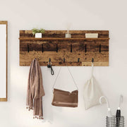 Wall-mounted Coat Rack Old Processed Wood 100 x 40 x 12 cm