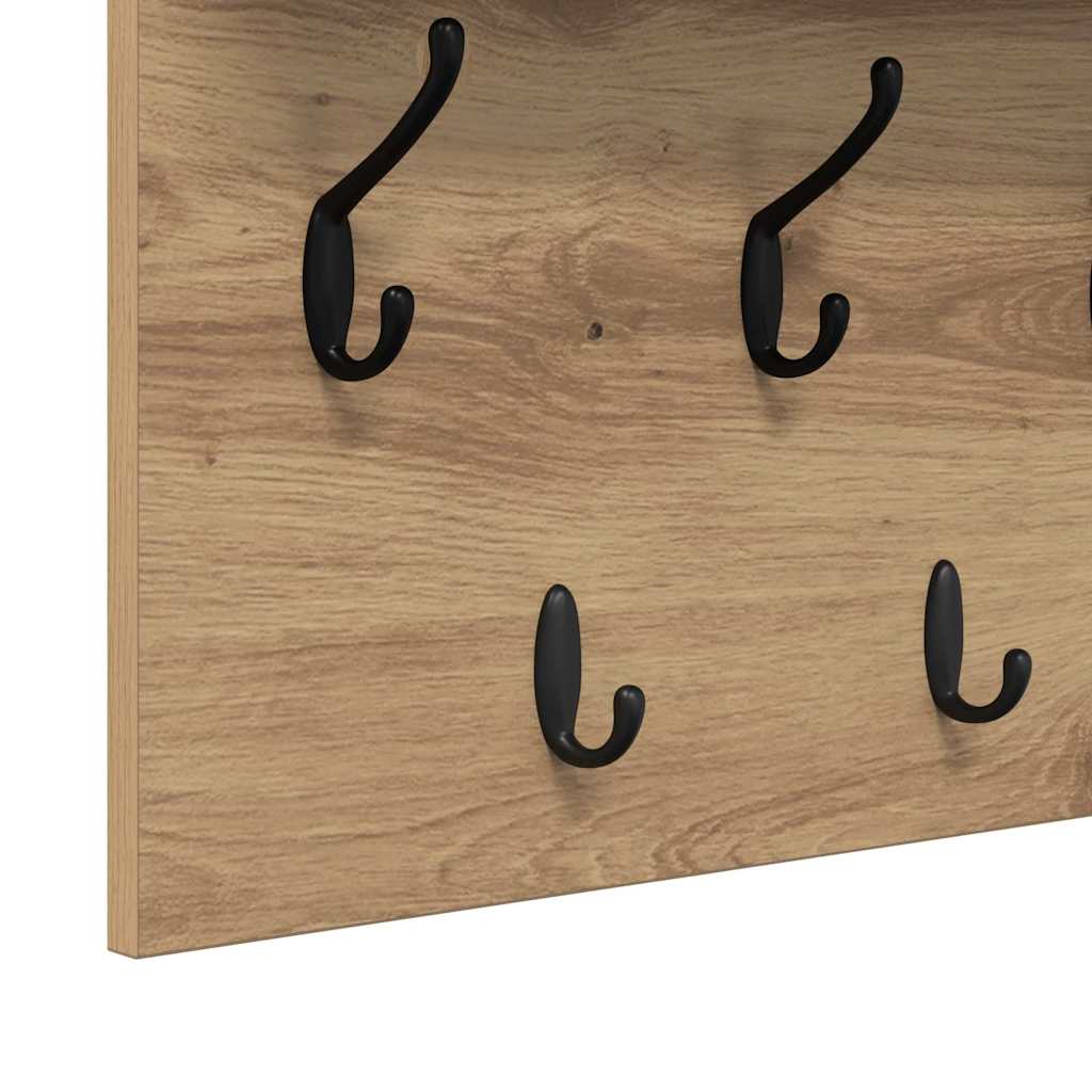 Wandgemonteerde Kapstok Artisan Eiken 100 X 40 X 12 Cm