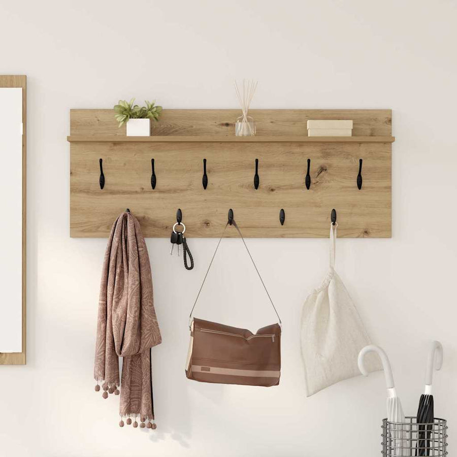Wandgemonteerde Kapstok Artisan Eiken 100 X 40 X 12 Cm
