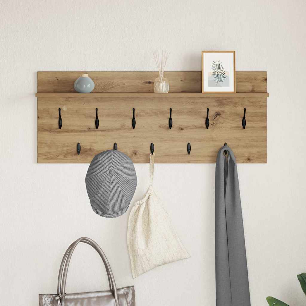 Wandgemonteerde Kapstok Artisan Eiken 100 X 40 X 12 Cm