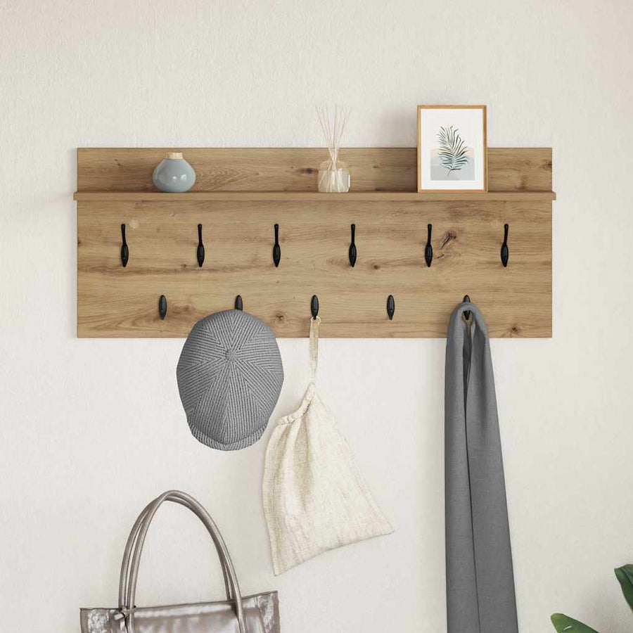 Wandgemonteerde Kapstok Artisan Eiken 100 X 40 X 12 Cm