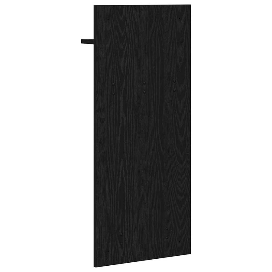 Wandgemonteerde kapstok met plank Zwart eiken 90 x 40 x 10 cm