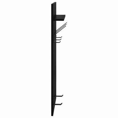 Wandgemonteerde kapstok met plank Zwart eiken 90 x 40 x 10 cm
