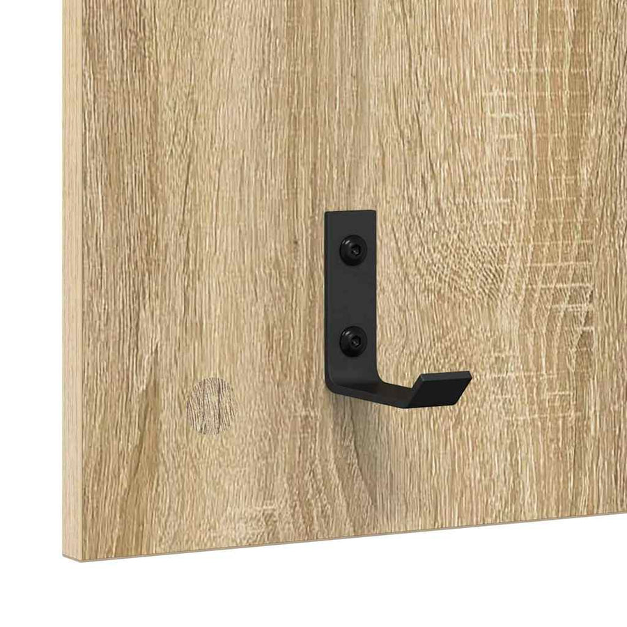 Wandgemonteerde kapstok met plank Sonoma eiken 90 x 40 x 10 cm