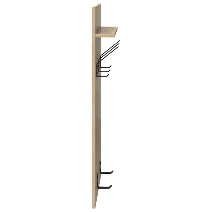 Wandgemonteerde kapstok met plank Sonoma eiken 90 x 40 x 10 cm