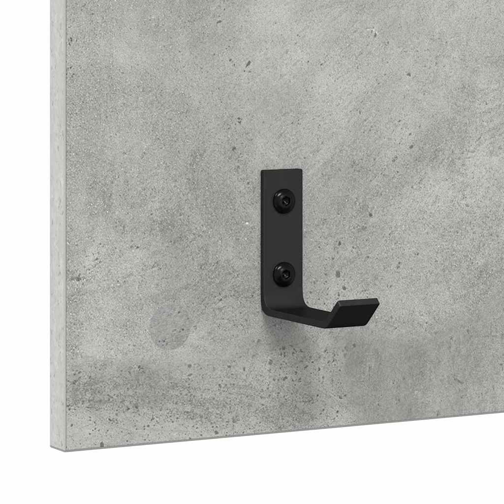 Wandgemonteerde Kapstok Met Plank Beton Grijs 40 X 10 X 90 Cm Betongrijs
