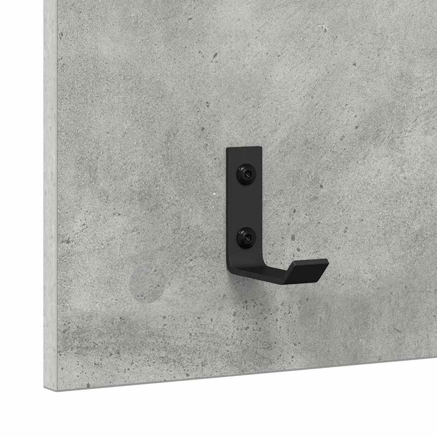 Wandgemonteerde Kapstok Met Plank Beton Grijs 40 X 10 X 90 Cm Betongrijs