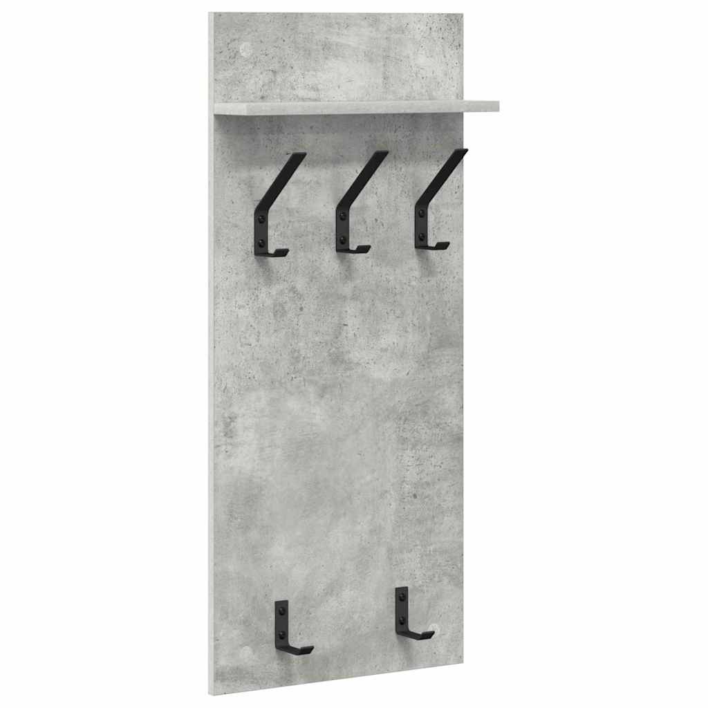 Wandgemonteerde Kapstok Met Plank Beton Grijs 40 X 10 X 90 Cm Betongrijs
