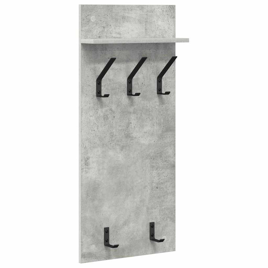 Wandgemonteerde Kapstok Met Plank Beton Grijs 40 X 10 X 90 Cm Betongrijs