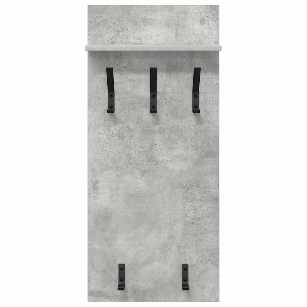 Wandgemonteerde Kapstok Met Plank Beton Grijs 40 X 10 X 90 Cm Betongrijs