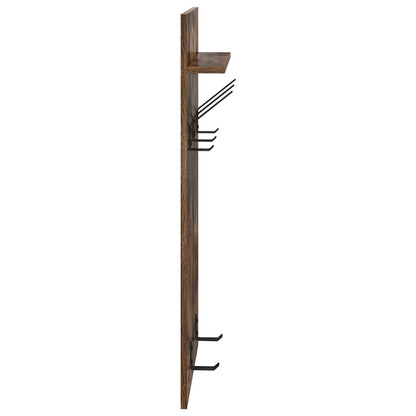 Wandgemonteerde Kapstok Met Plank 40 X 10 X 90 Cm Gerookt eiken