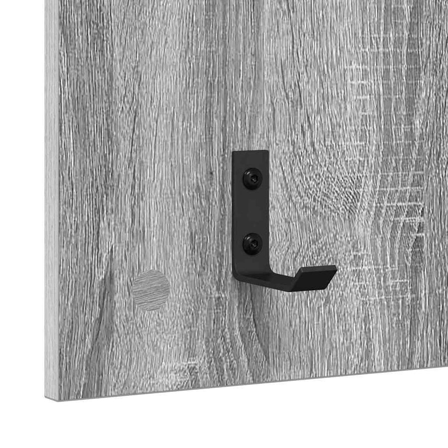 Wandgemonteerde Kapstok Met Plank 40 X 10 X 90 Cm Grijs sonoma