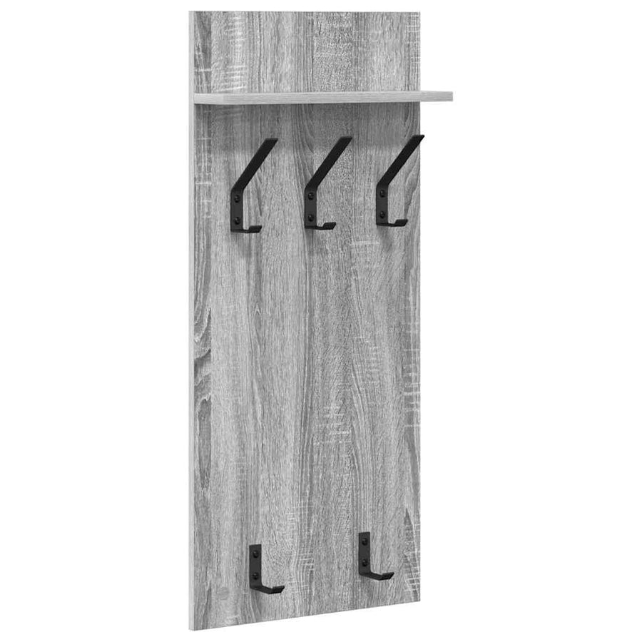 Wandgemonteerde Kapstok Met Plank 40 X 10 X 90 Cm Grijs sonoma
