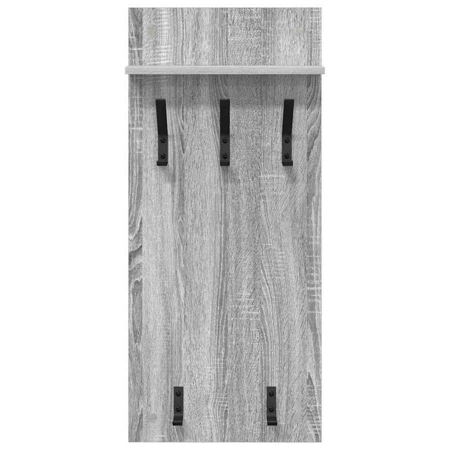 Wandgemonteerde Kapstok Met Plank 40 X 10 X 90 Cm Grijs sonoma