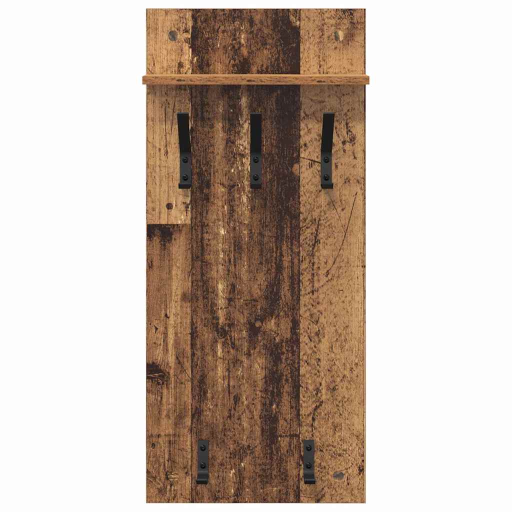 Wandgemonteerde kapstok Oud hout 90 x 40 x 10 cm Bewerkt hout