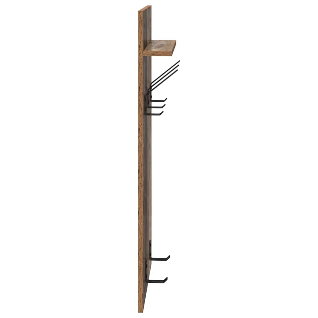 Wandgemonteerde kapstok Oud hout 90 x 40 x 10 cm Bewerkt hout