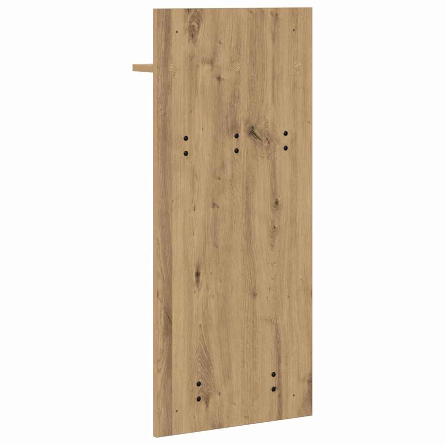 Wandgemonteerde Kapstok 90 X 40 X 10 Cm artisanaal eikenkleurig
