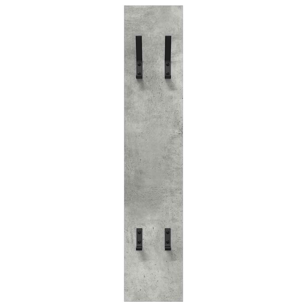 Wandgemonteerde Kapstok Met Opslag 20 X 1,5 X 100 Cm Betongrijs