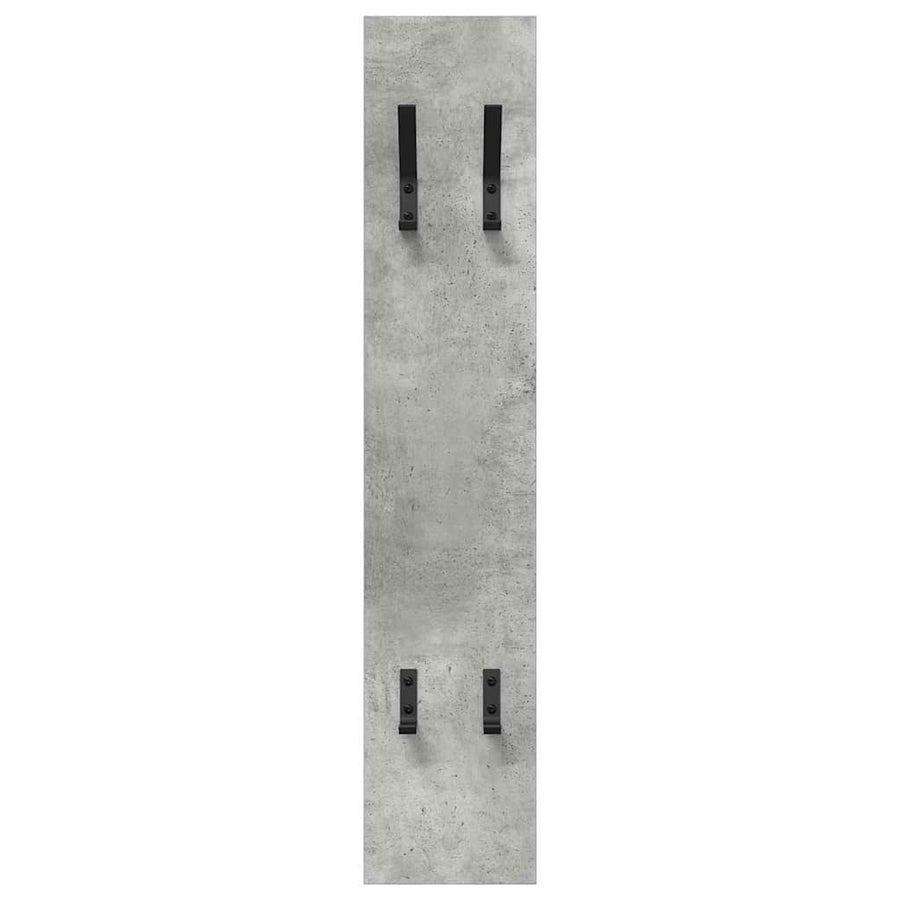 Wandgemonteerde Kapstok Met Opslag 20 X 1,5 X 100 Cm Betongrijs