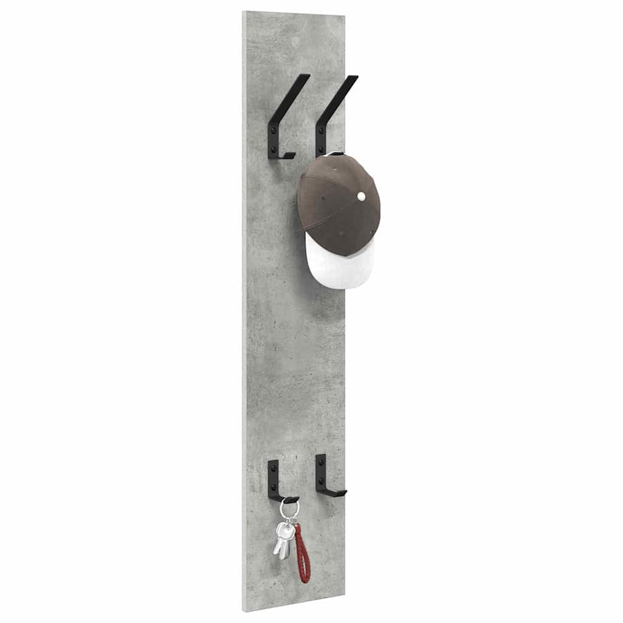 Wandgemonteerde Kapstok Met Opslag 20 X 1,5 X 100 Cm Betongrijs