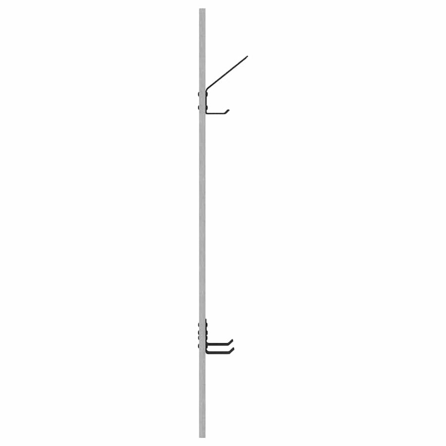 Wandgemonteerde Kapstok Met Opslag 20 X 1,5 X 100 Cm Betongrijs