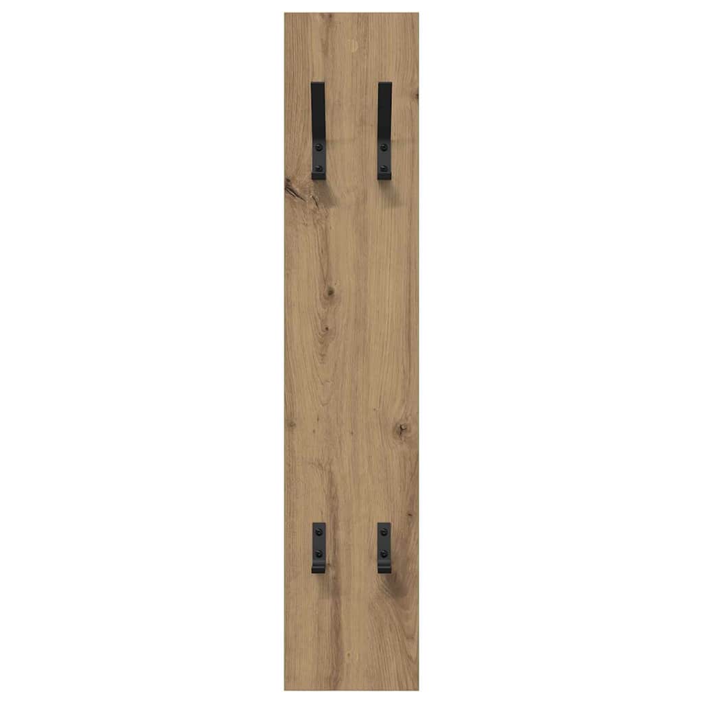 Wandgemonteerde kapstok Wandgemonteerd artisanaal eikenkleurig