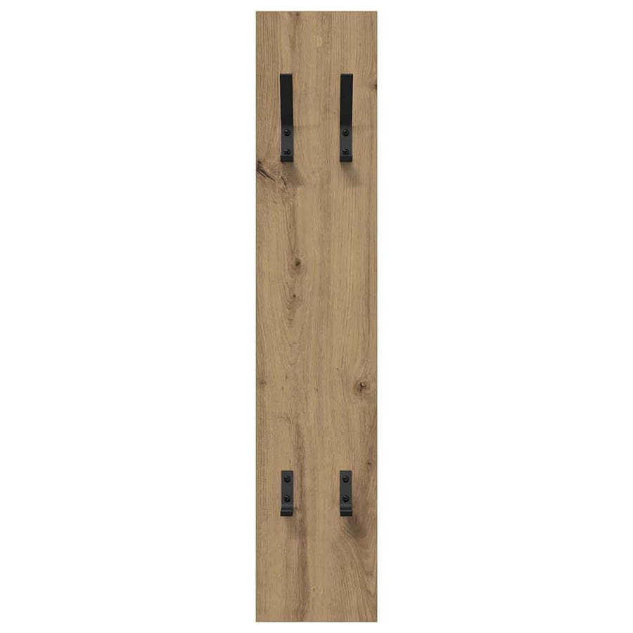 Wandgemonteerde kapstok Wandgemonteerd artisanaal eikenkleurig