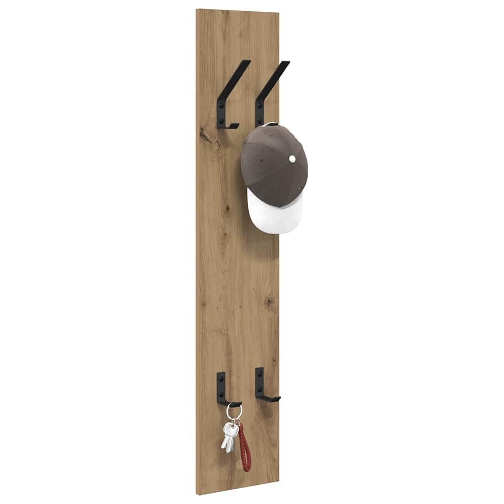 Wandgemonteerde kapstok Wandgemonteerd artisanaal eikenkleurig