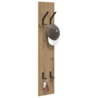 Wandgemonteerde kapstok Wandgemonteerd artisanaal eikenkleurig