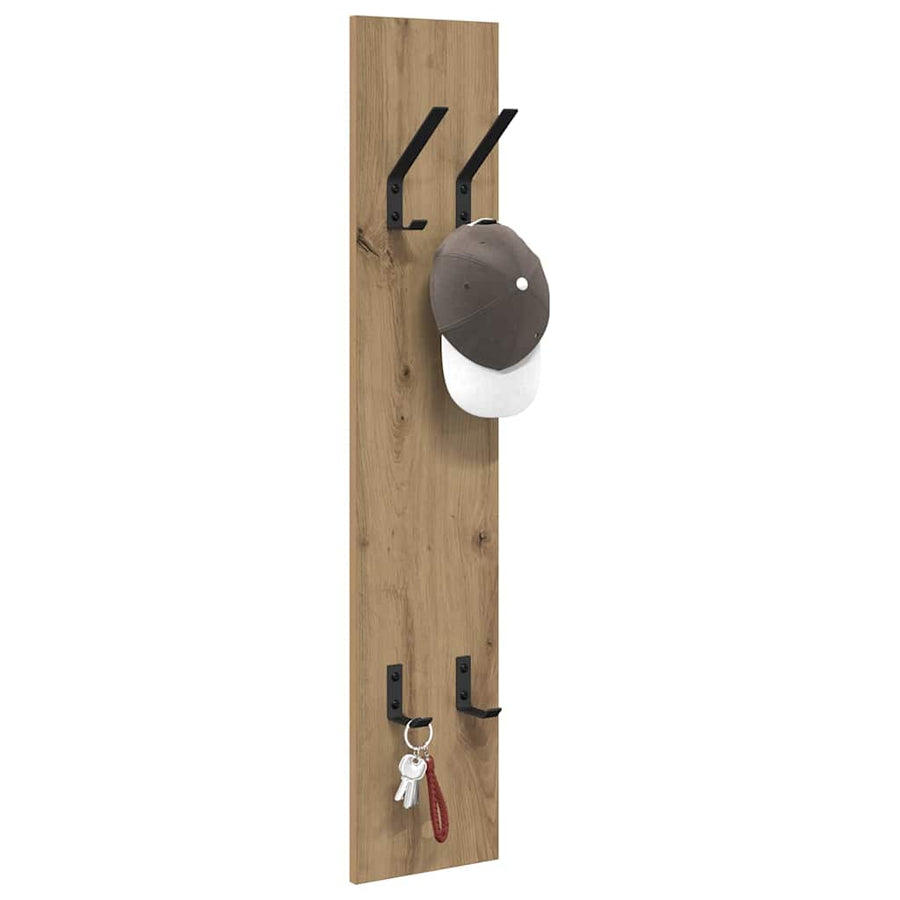 Wandgemonteerde kapstok Wandgemonteerd artisanaal eikenkleurig