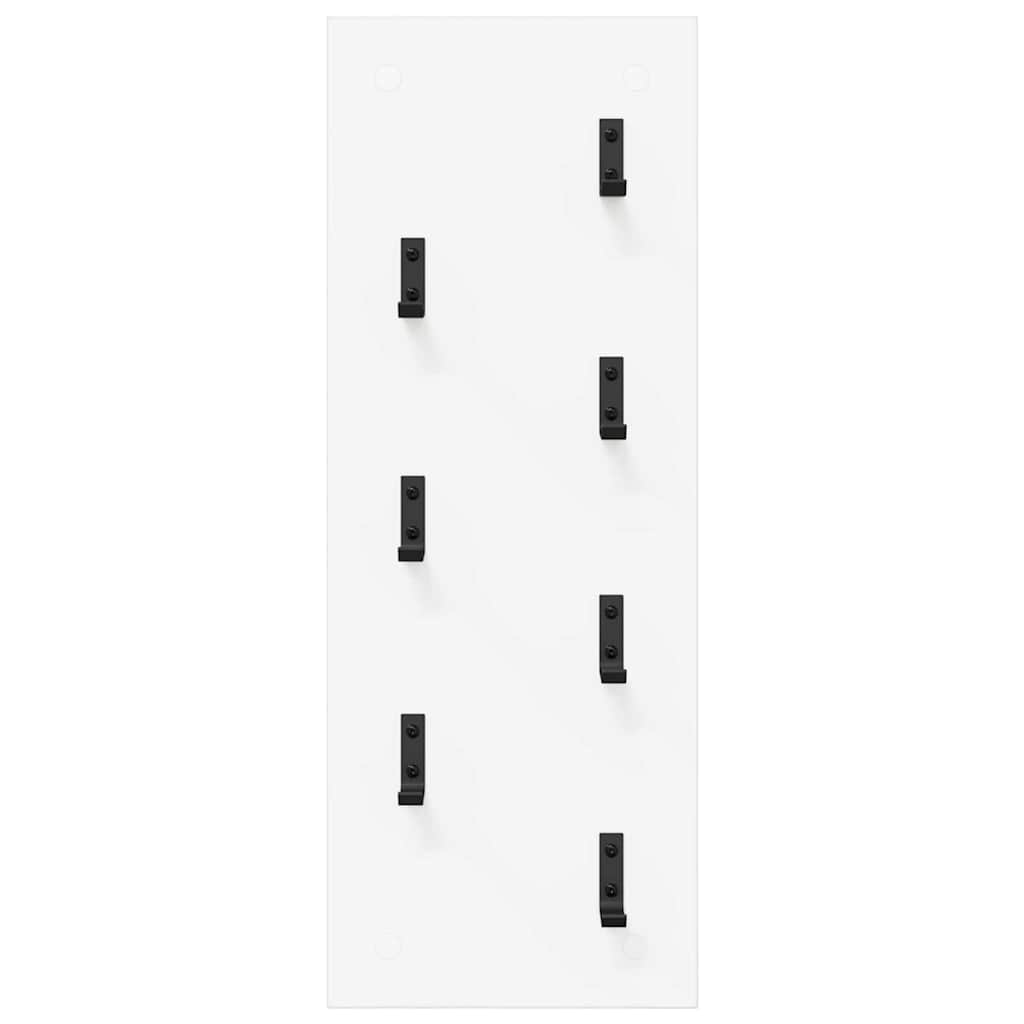 Wandgemonteerde kapstok Wit 30 x 1.5 x 80 cm Bewerkt hout