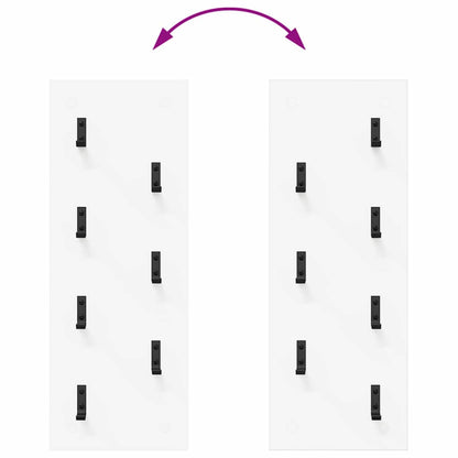 Wandgemonteerde kapstok Wit 30 x 1.5 x 80 cm Bewerkt hout
