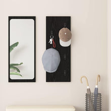 Wandgemonteerde kapstok Zwart eiken 30 x 1.5 x 80 cm