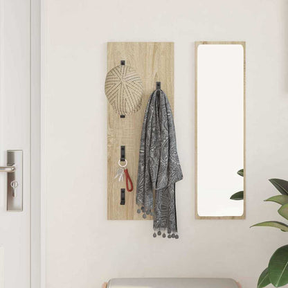 Wandgemonteerde kapstok Sonoma eiken 30 x 1.5 x 80 cm