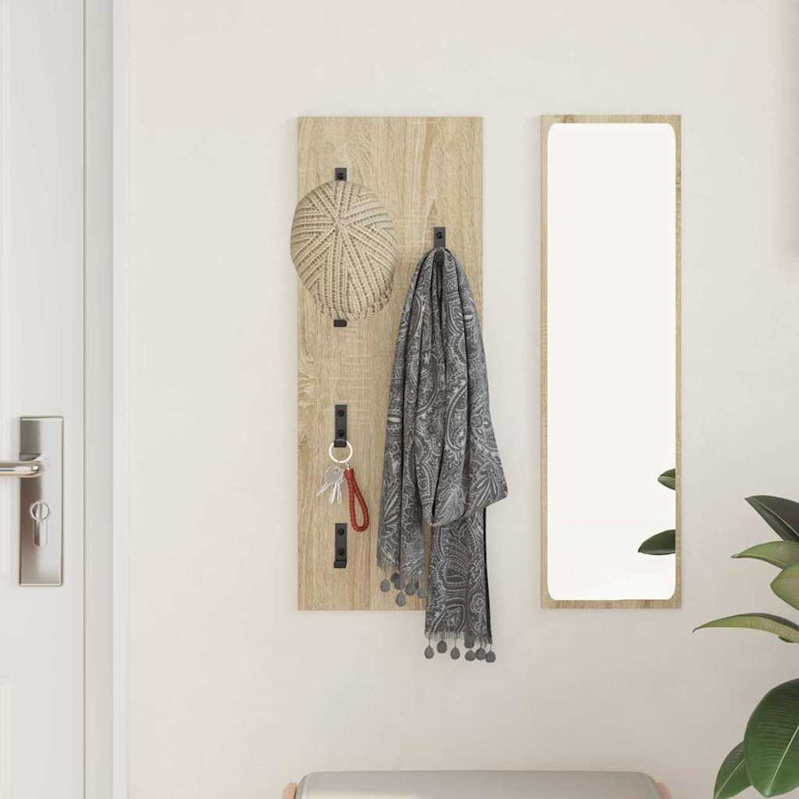Wandgemonteerde kapstok Sonoma eiken 30 x 1.5 x 80 cm