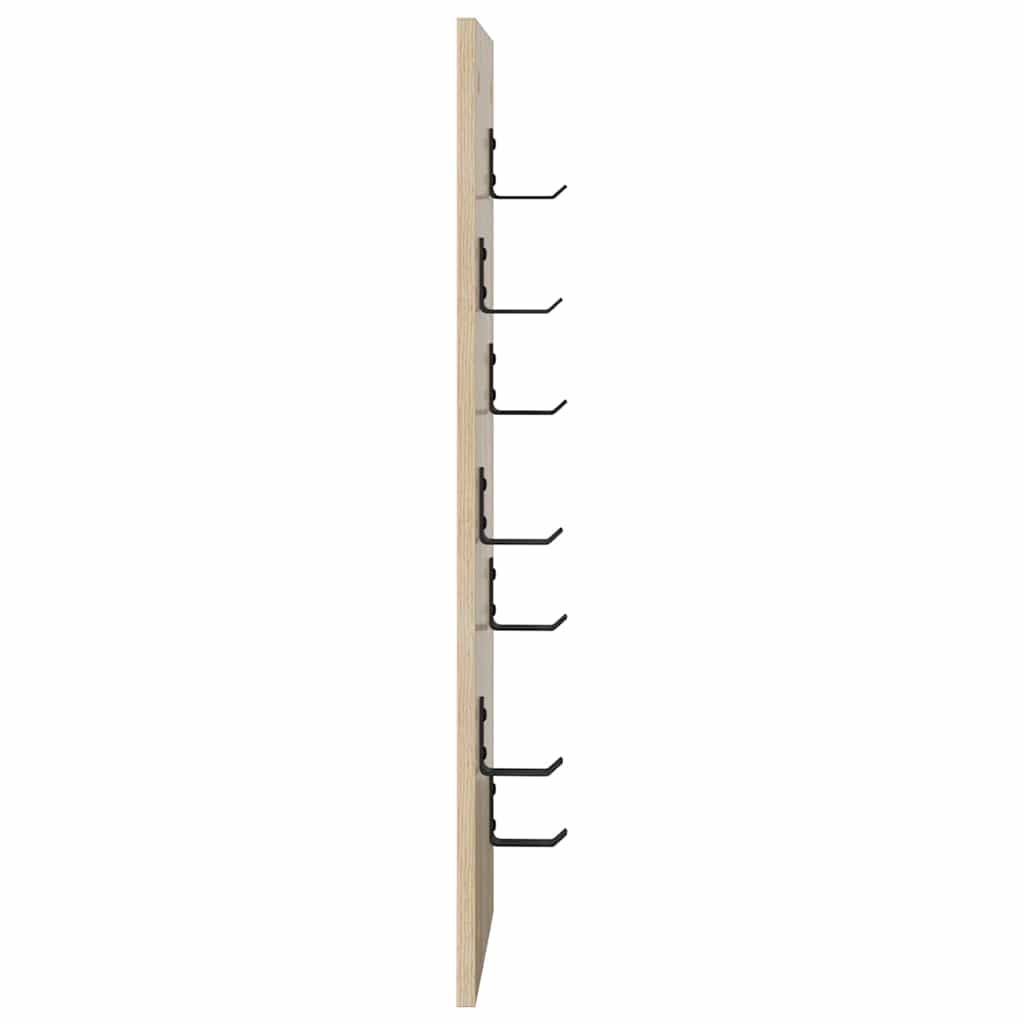 Wandgemonteerde kapstok Sonoma eiken 30 x 1.5 x 80 cm