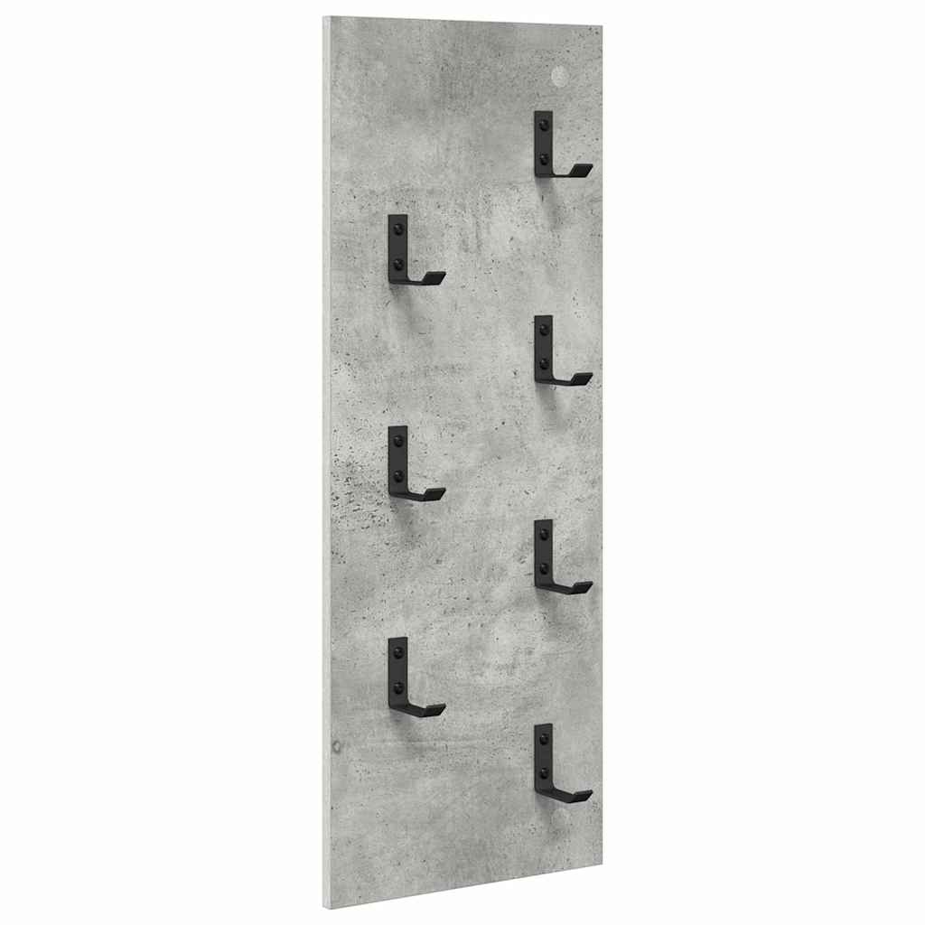 Wandgemonteerde kapstok met opslag Beton Grijs 30 x 1,5 x 80 cm