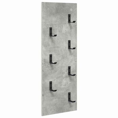 Wandgemonteerde kapstok met opslag Beton Grijs 30 x 1,5 x 80 cm