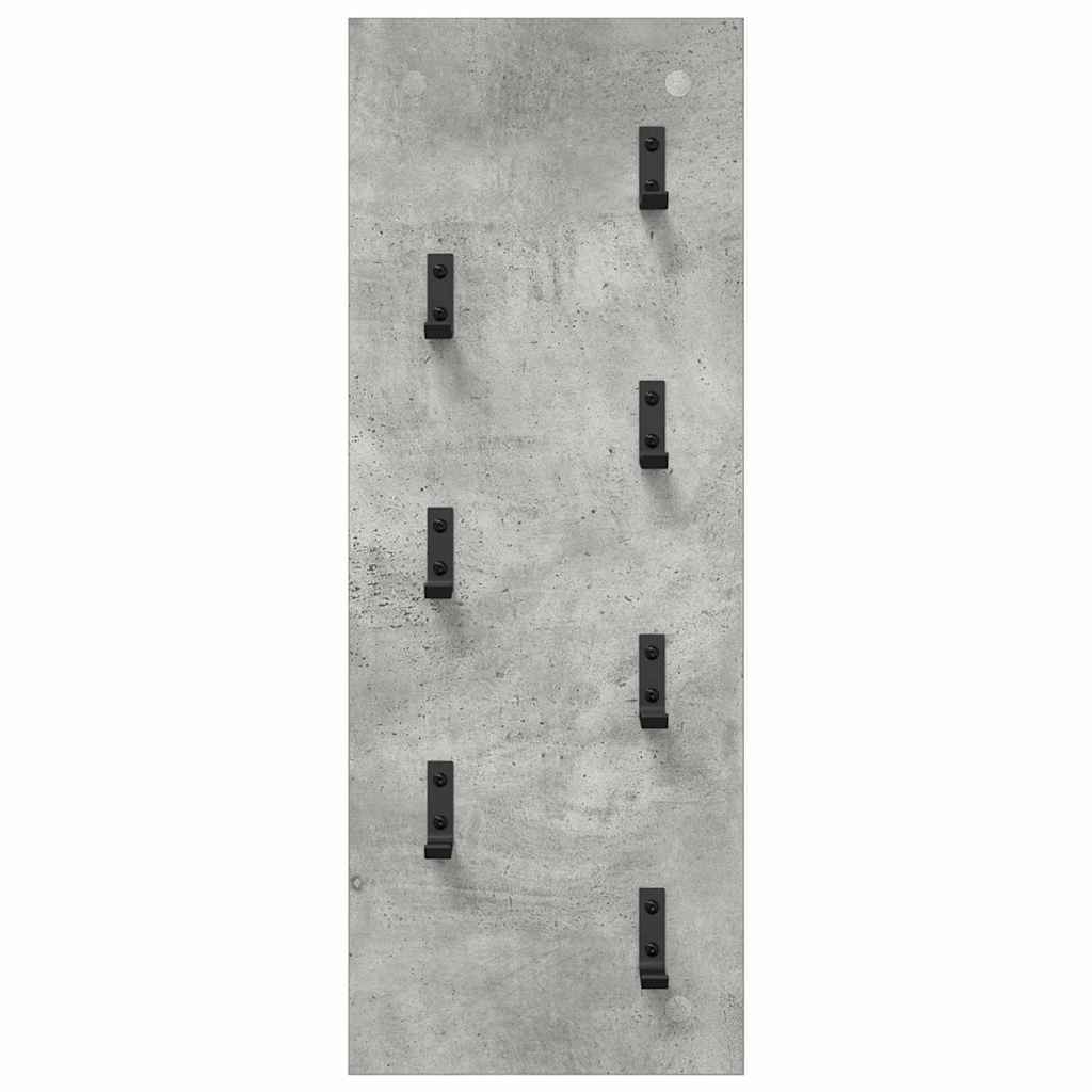 Wandgemonteerde kapstok met opslag Beton Grijs 30 x 1,5 x 80 cm