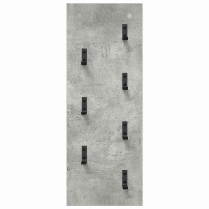 Wandgemonteerde kapstok met opslag Beton Grijs 30 x 1,5 x 80 cm