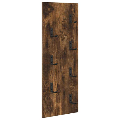 Wandgemonteerde kapstok Gerookt eiken 30 x 1.5 x 80 cm