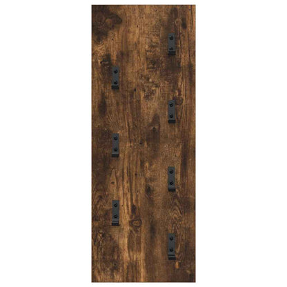 Wandgemonteerde kapstok Gerookt eiken 30 x 1.5 x 80 cm