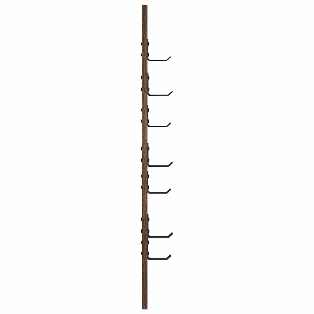 Wandgemonteerde kapstok Gerookt eiken 30 x 1.5 x 80 cm