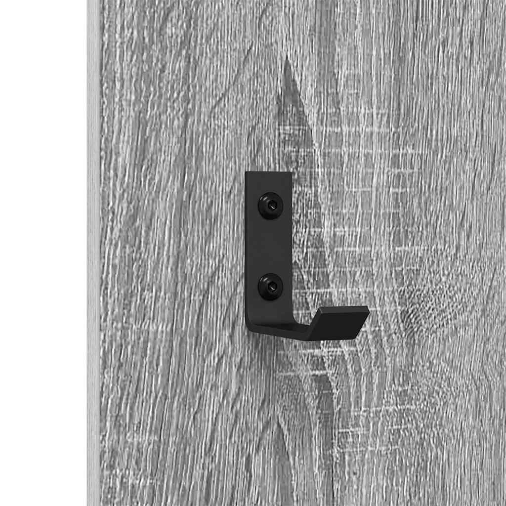 Wandgemonteerde kapstok Grijs sonoma 30 x 1.5 x 80 cm