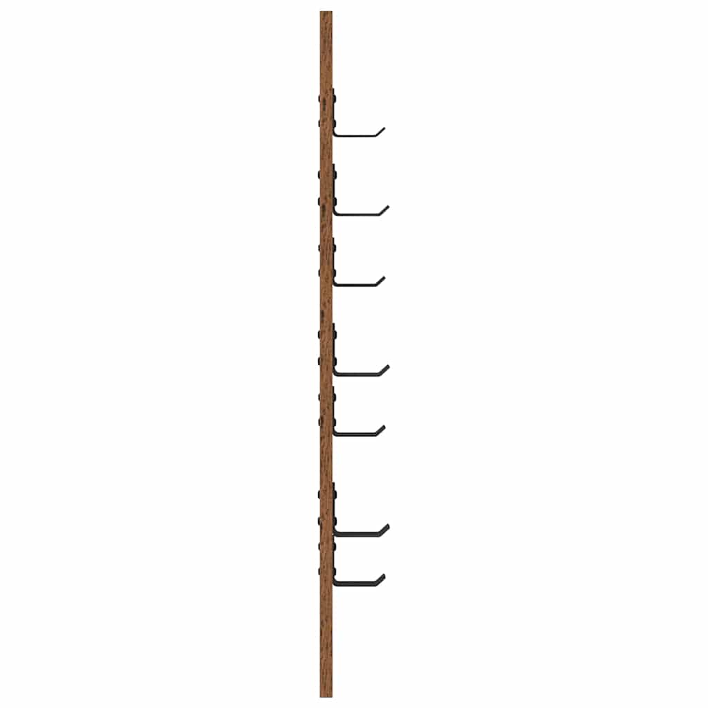 Wandgemonteerde kapstok Oud hout 30 x 1.5 x 80 cm Bewerkt hout