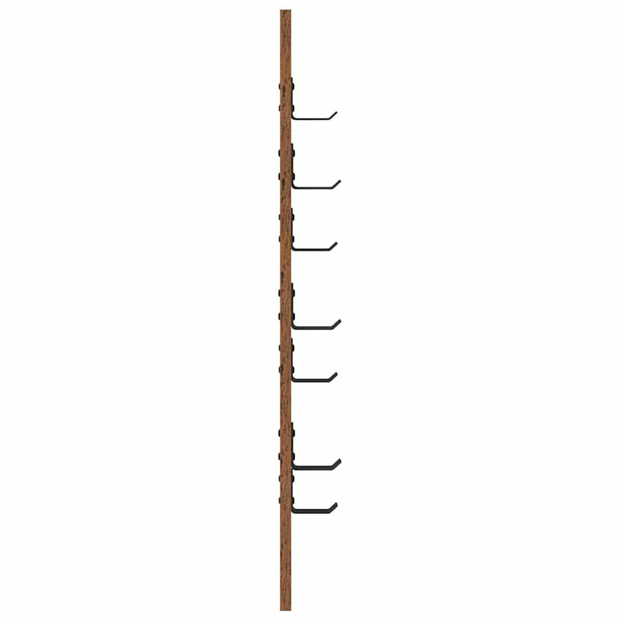 Wandgemonteerde kapstok Oud hout 30 x 1.5 x 80 cm Bewerkt hout