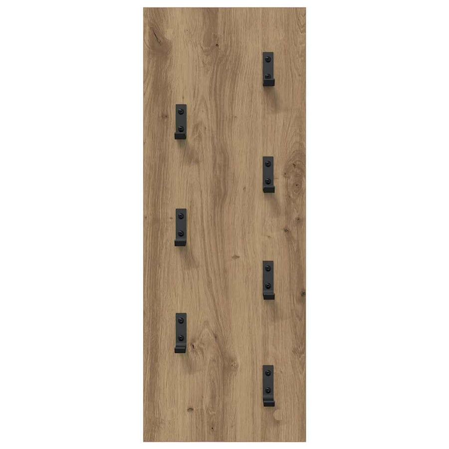 Wandgemonteerde Kapstok Artisan Eiken 30 X 1,5 X 80 Cm artisanaal eikenkleurig