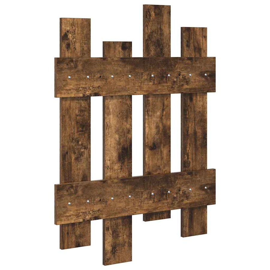 Wandgemonteerde Kapstok Met Opslag 60 X 3 X 82 Cm Gerookt eiken