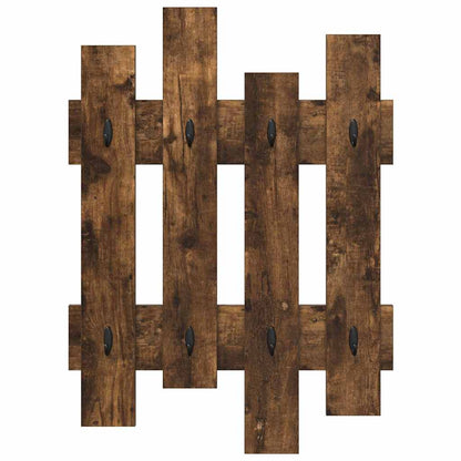 Wandgemonteerde Kapstok Met Opslag 60 X 3 X 82 Cm Gerookt eiken